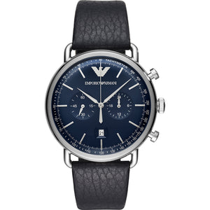 Relógio Emporio Armani Aviator Masculino Multifunção Couro