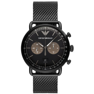 Relógio Emporio Armani Aviator Masculino Crono Aço