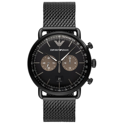 Relógio Emporio Armani Aviator Masculino Crono Aço