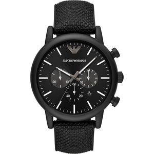 Relógio Emporio Armani Luigi Masculino Crono Silicone