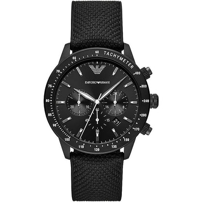 Relógio Emporio Armani Mario Masculino Crono Silicone+Nylon