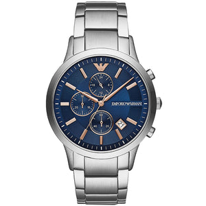 Relógio Emporio Armani Renato Masculino Crono Aço