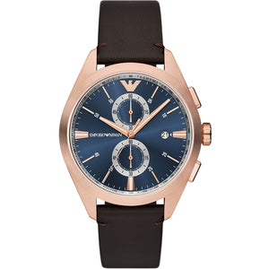 Relógio Emporio Armani Claudio Masculino Análogo Couro