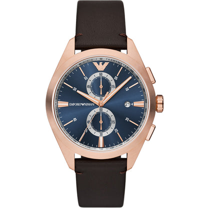 Relógio Emporio Armani Claudio Masculino Análogo Couro