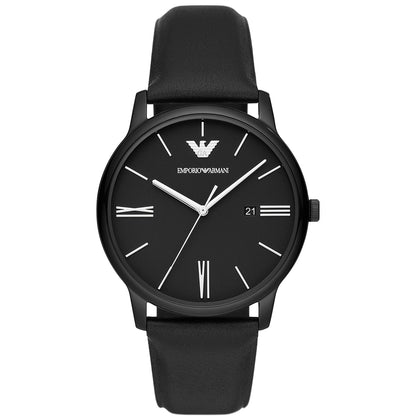 Relógio Emporio Armani Minimalist Masculino Análogo Couro