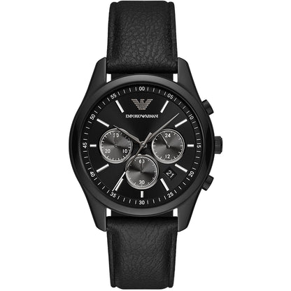 Relógio Emporio Armani Antonio Masculino Crono Couro
