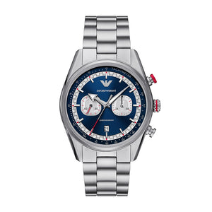 Relógio Emporio Armani Racer Masculino Crono Aço