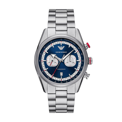 Relógio Emporio Armani Racer Masculino Crono Aço