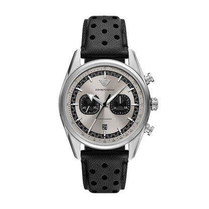 Relógio Emporio Armani Racer Masculino Crono Couro