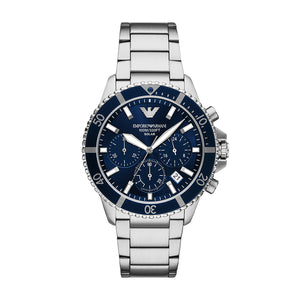 Relógio Emporio Armani World Exp Masculino Solar/Crono Aço
