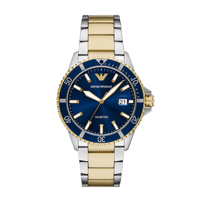 Relógio Emporio Armani World Explorer Masculino Análogo Aço