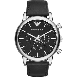 Relógio Emporio Armani Luigi Masculino Crono Couro