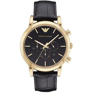 Relógio Emporio Armani Luigi Masculino Crono Couro