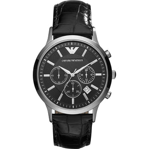 Relógio Emporio Armani Renato Masculino Crono Couro
