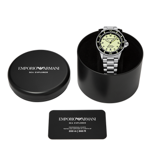 Relógio Emporio Armani Sea Explorer Masculino Automático Aço