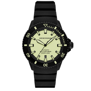 Relógio Emporio Armani Sea Exp Masculino Automático Silicone
