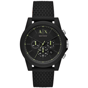 Relógio Ax-Armani Exchange Outerbanks Masculino Crono Silicone