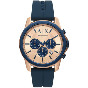Relógio Ax-Armani Exchange Banks Masculino Crono Silicone