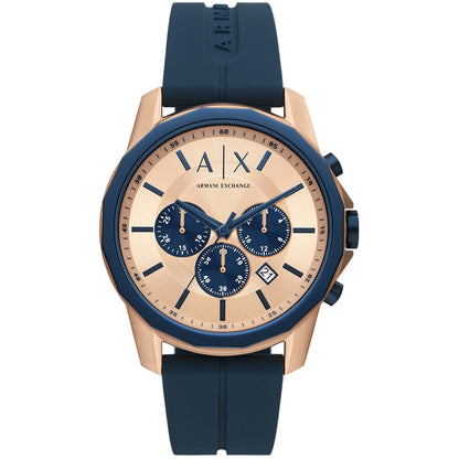 Relógio Ax-Armani Exchange Banks Masculino Crono Silicone