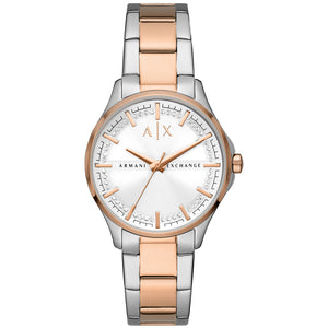 Relógio Ax-Armani Exchange Lady Hampton feminino Análogo Aço
