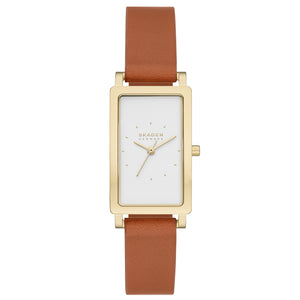 Relógio Skagen Hagen feminino Análogo Couro
