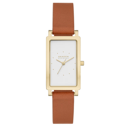 Relógio Skagen Hagen feminino Análogo Couro