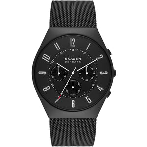 Relógio Skagen Grenen Chronograph feminino Crono Aço