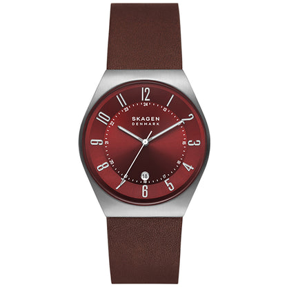 Relógio Skagen Grenen Masculino Análogo Couro