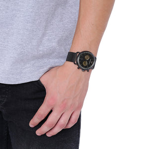 Relógio Emporio Armani Aviator Masculino Crono Aço