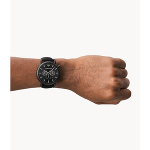 Relógio Emporio Armani Luigi Masculino Crono Silicone