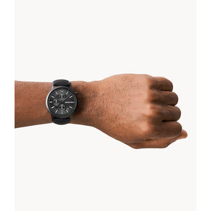 Relógio Emporio Armani Renato Masculino Crono Couro
