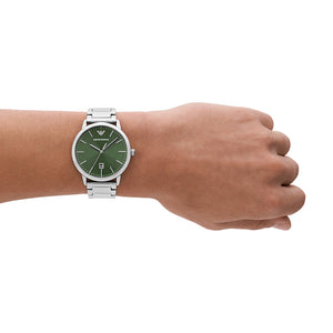 Relógio Emporio Armani Ruggero Masculino Análogo Aço