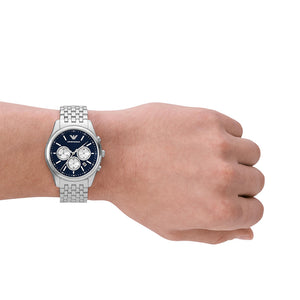 Relógio Emporio Armani Antonio Masculino Crono Aço