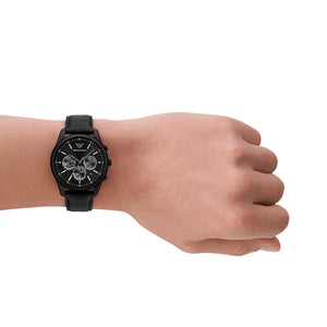Relógio Emporio Armani Antonio Masculino Crono Couro
