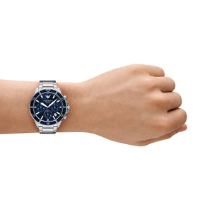 Relógio Emporio Armani World Exp Masculino Solar/Crono Aço