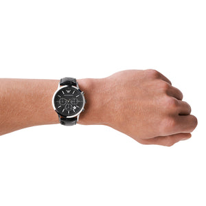 Relógio Emporio Armani Renato Masculino Crono Couro