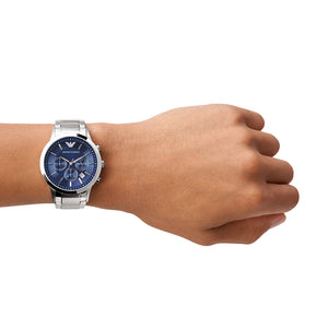 Relógio Emporio Armani Renato Masculino Crono Aço