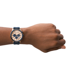 Relógio Ax-Armani Exchange Banks Masculino Crono Silicone