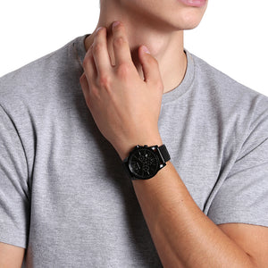 Relógio Ax-Armani Exchange Outerbanks Masculino Crono Couro