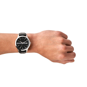 Relógio Ax-Armani Exchange Hampton Masculino Análogo Couro