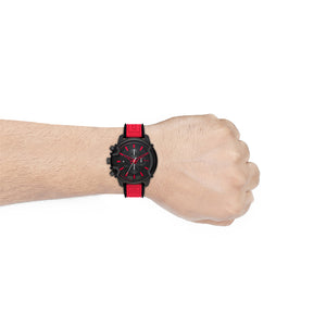 Relógio Diesel Griffed Masculino Crono Silicone