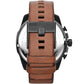 Relógio Diesel Mega Chief Masculino Crono Couro