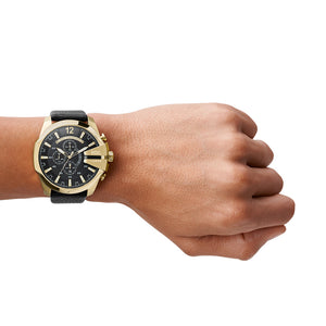 Relógio Diesel Mega Chief Masculino Crono Couro