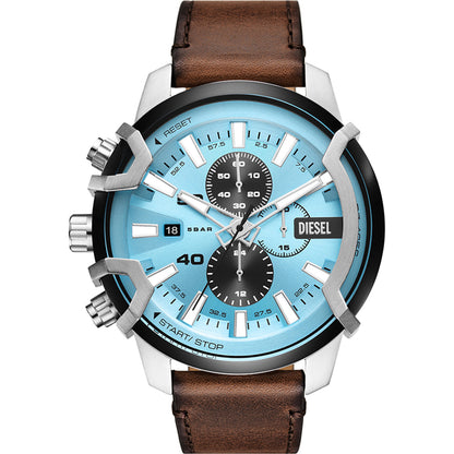 Relógio Diesel Griffed Masculino Crono Couro