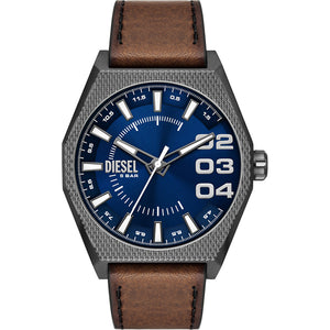 Relógio Diesel Scraper Masculino Solar/Análogo Couro