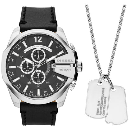 Relógio Diesel Mega Chief Masculino Análogo Couro