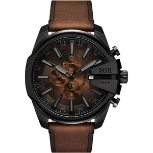 Relógio Diesel Mega Chief Slim Masculino Crono Silicone