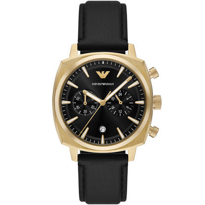 Relógio Emporio Armani Carlo Masculino Crono Couro