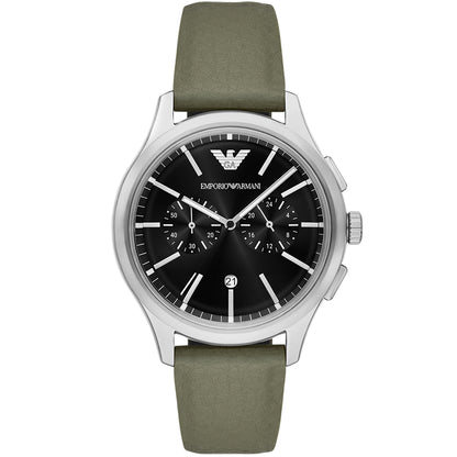 Relógio Emporio Armani Dario Masculino Crono Couro