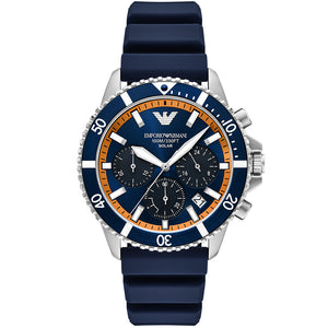 Relógio Emporio Armani Word Explorer Masculino Crono Silicone